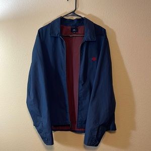 OBEY Navy Rose Bomber Jacket